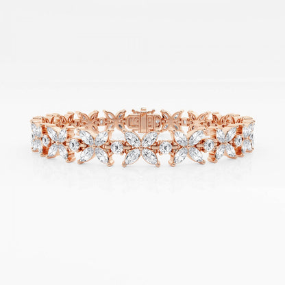 Marquise and Round Moissanite XO Fashion Bracelet