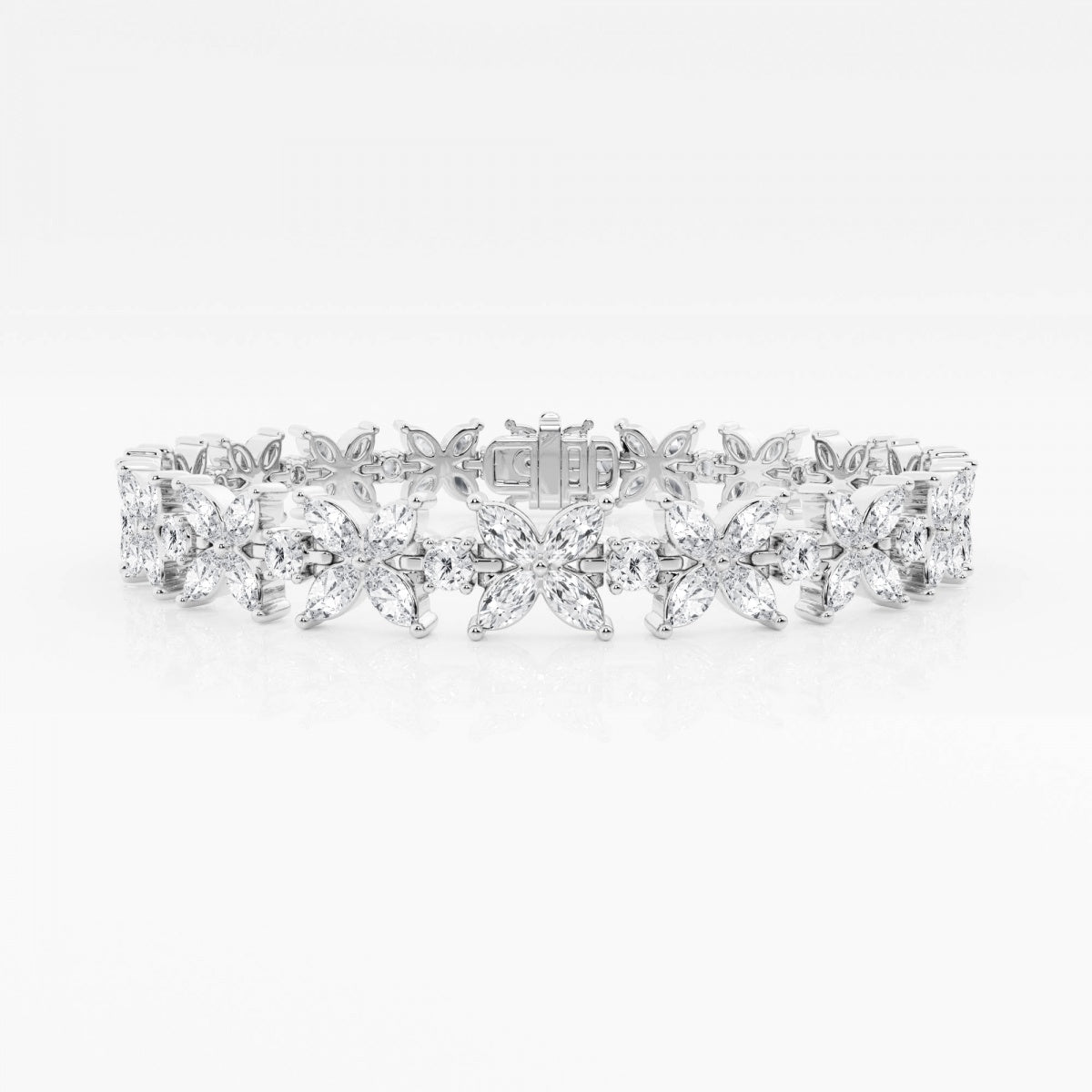 Marquise and Round Moissanite XO Fashion Bracelet