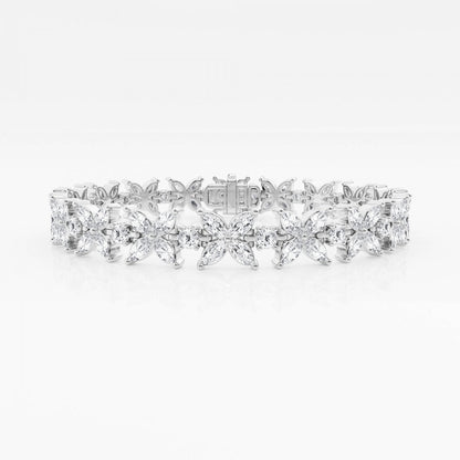 Marquise and Round Moissanite XO Fashion Bracelet