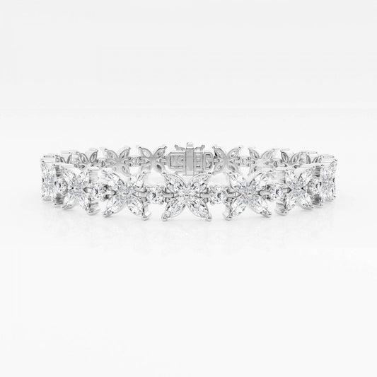 Marquise and Round Moissanite XO Fashion Bracelet