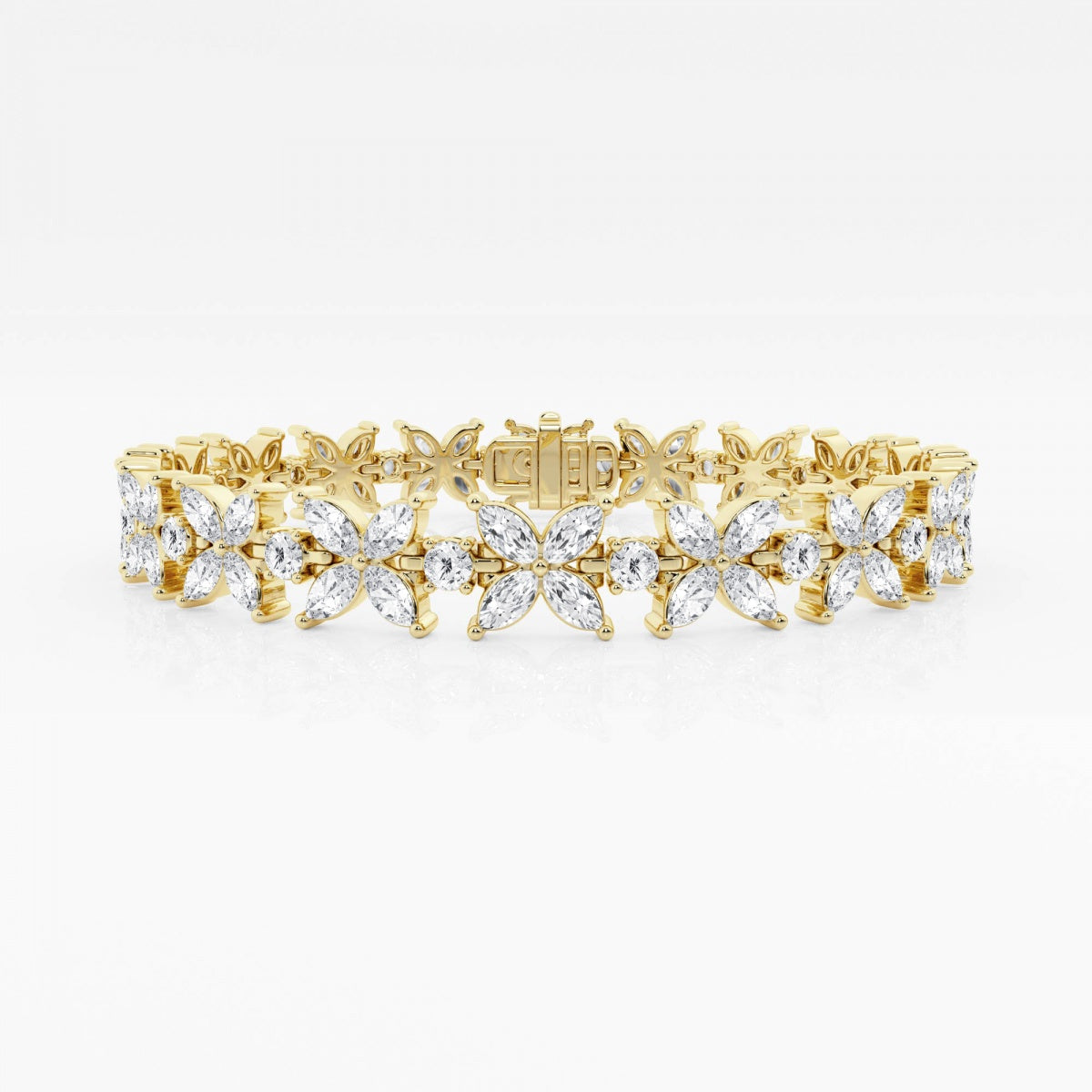 Marquise and Round Moissanite XO Fashion Bracelet – view 2