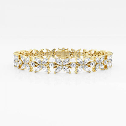 Marquise and Round Moissanite XO Fashion Bracelet