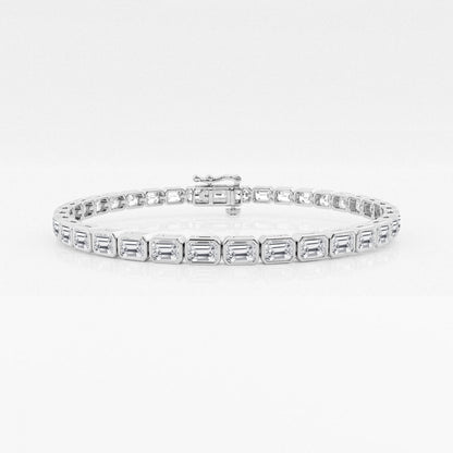Emerald Moissanite East-West Fashion Bracelet
