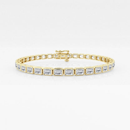 Emerald Moissanite East-West Fashion Bracelet