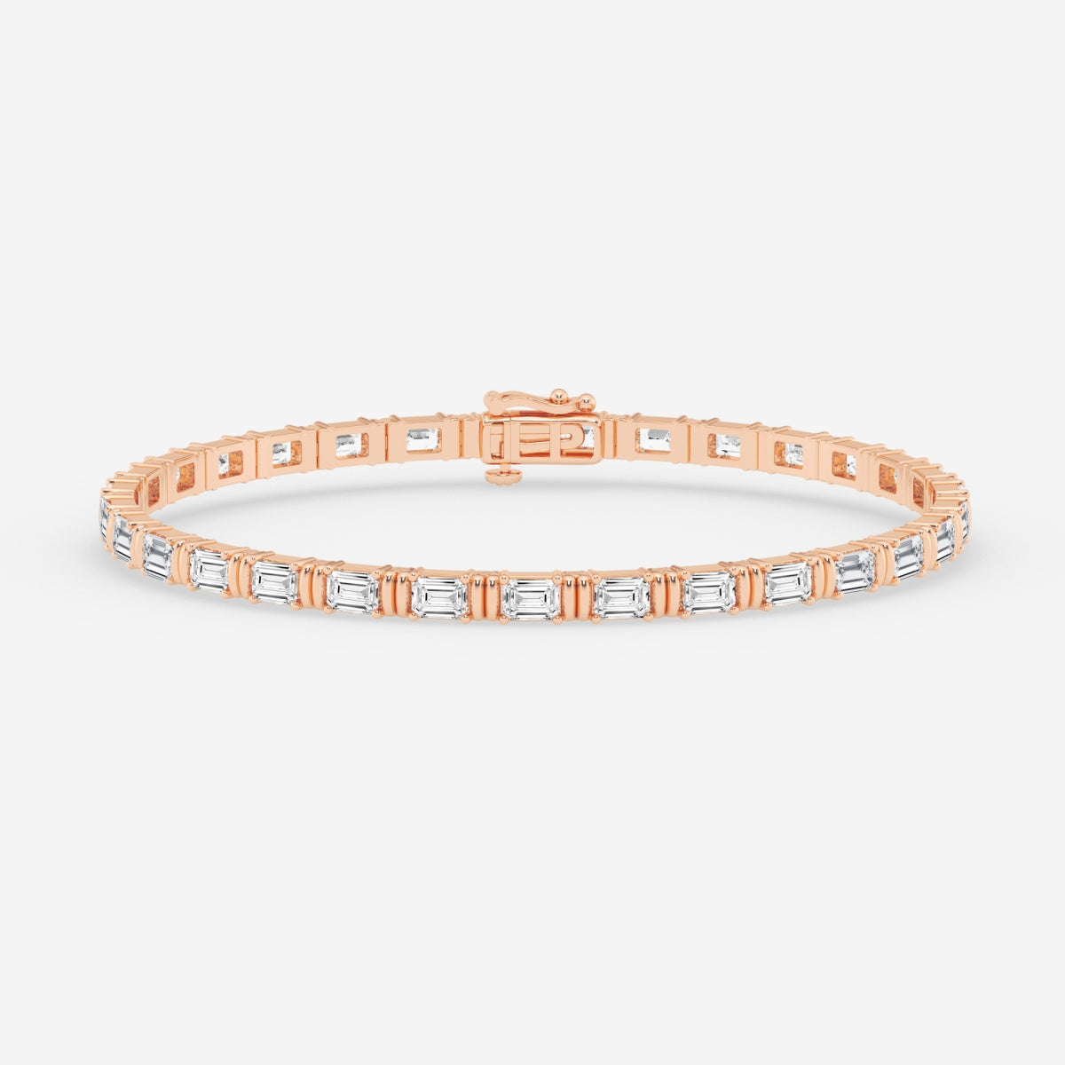 Emerald Moissanite Tennis Bracelet – view 3