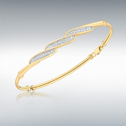 (6 CT TW) Wave Bangle