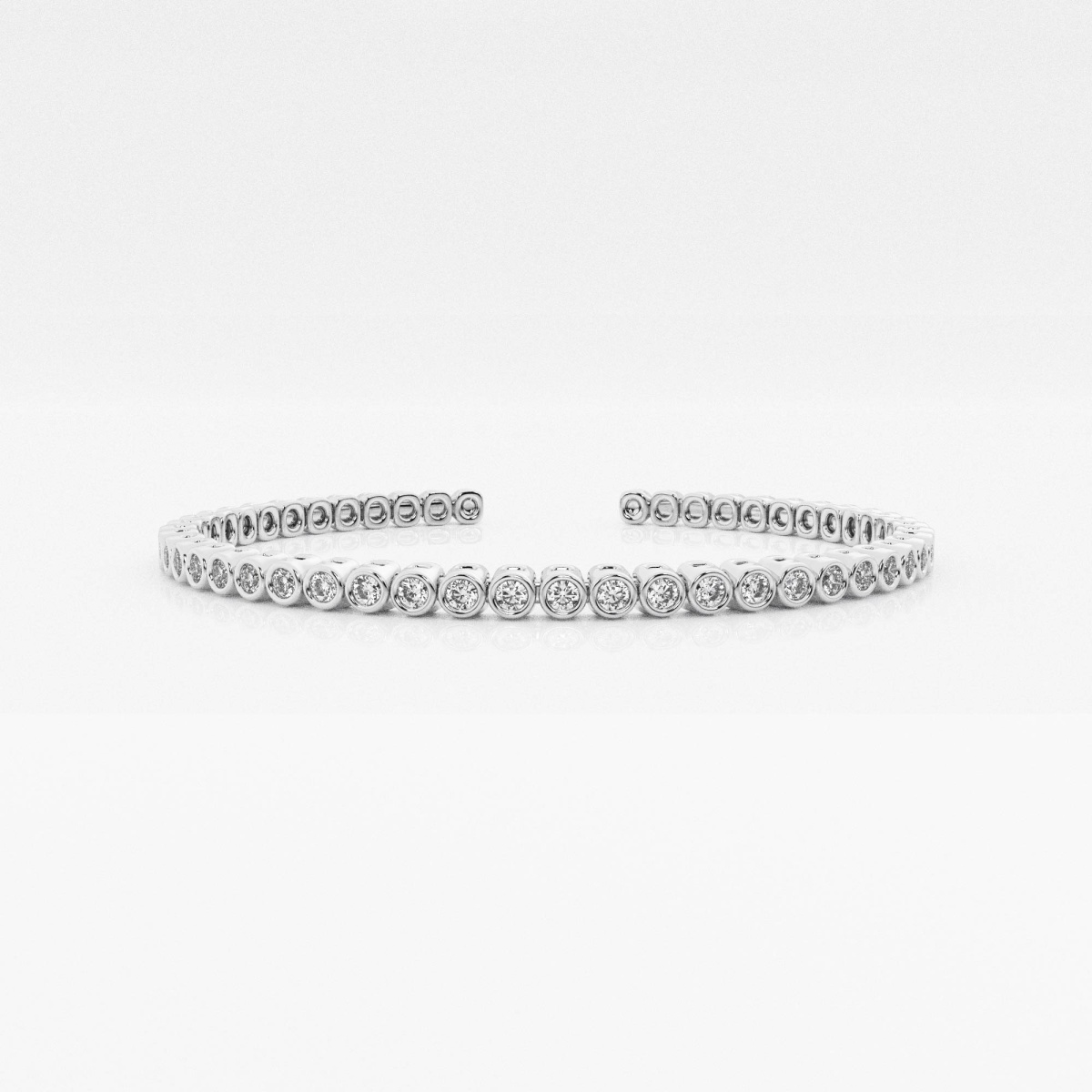 (2 CT TW) Round Bangle Bracelet