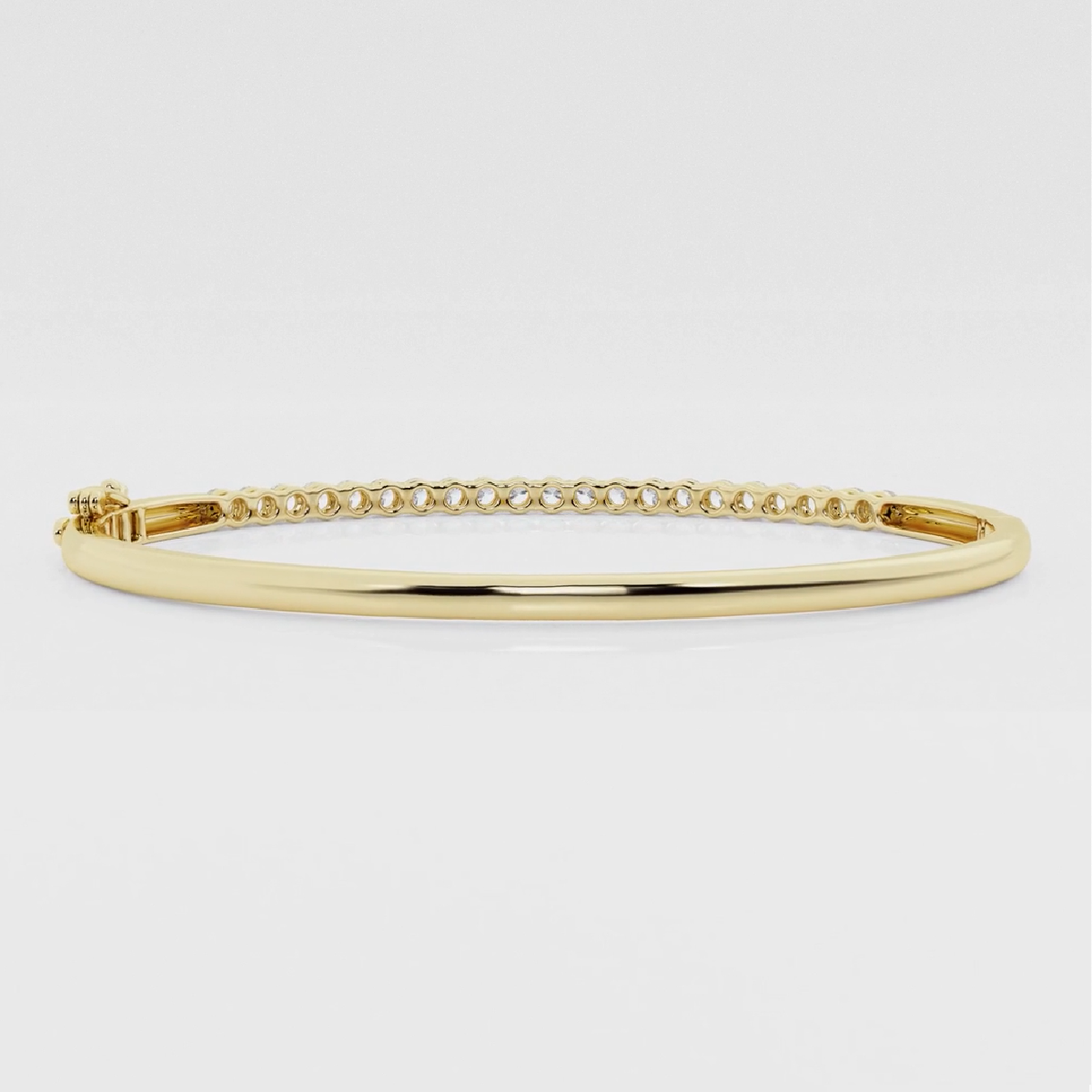 (2 CT TW) Round cut Bangle Bracelet – view 3