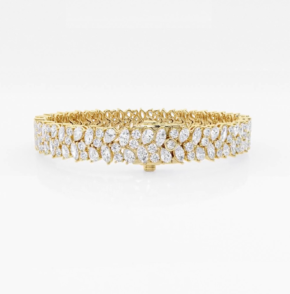 (13 CT TW) Round Pear and Marquise Fashion Bracelet