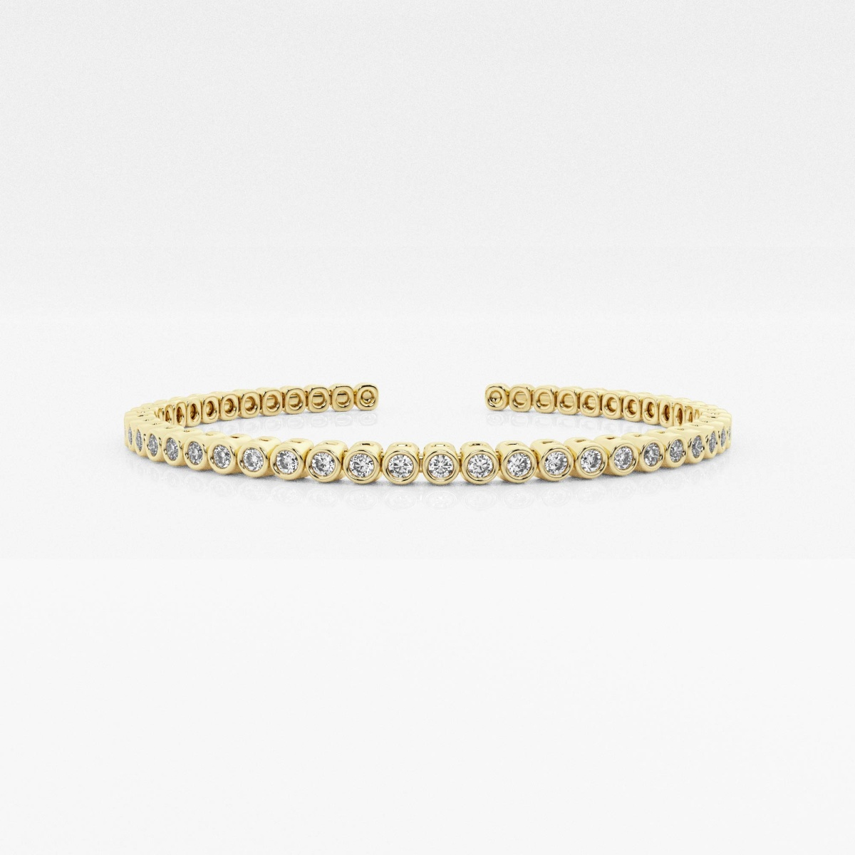 (2 CT TW) Round Bangle Bracelet