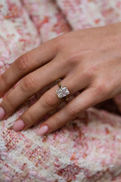 3 Carat Emerald Cut Parallel Solitaire Engagement Ring