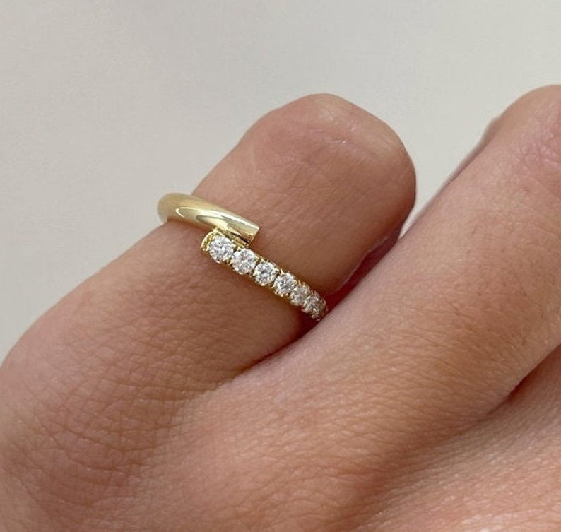 Open Cuffed Engagement Band – view 2