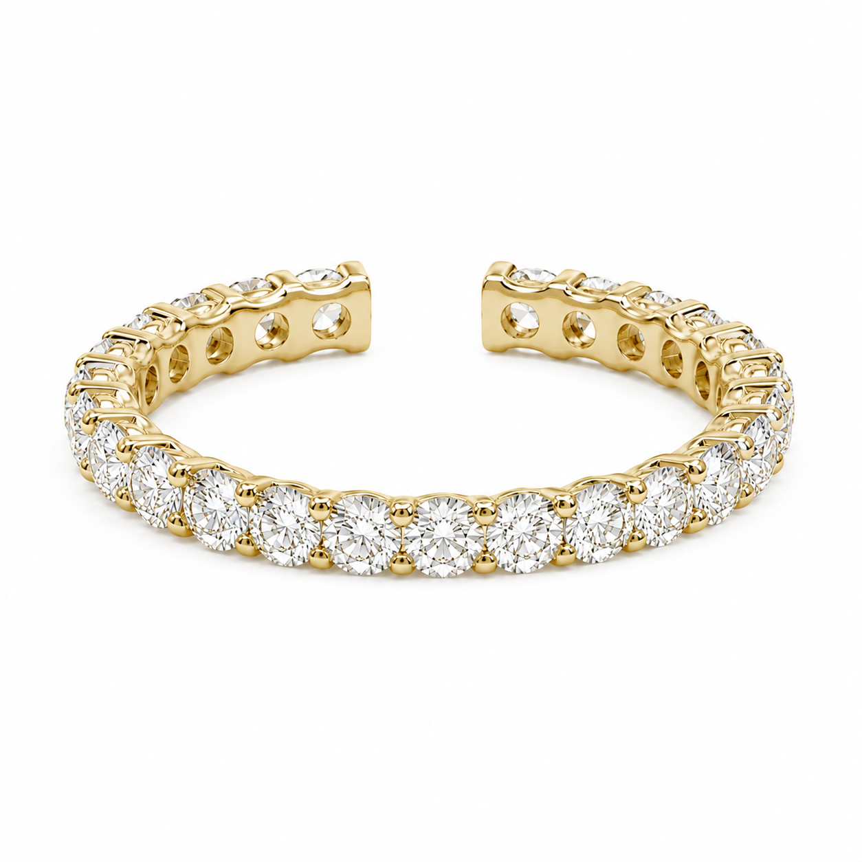 Round Diamond Open Eternity Band