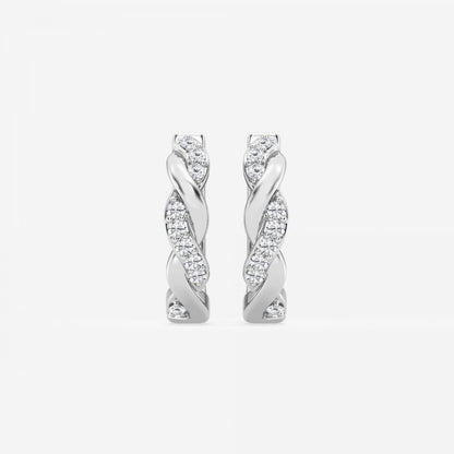 Round Moissanite Petite Hoop Earrings
