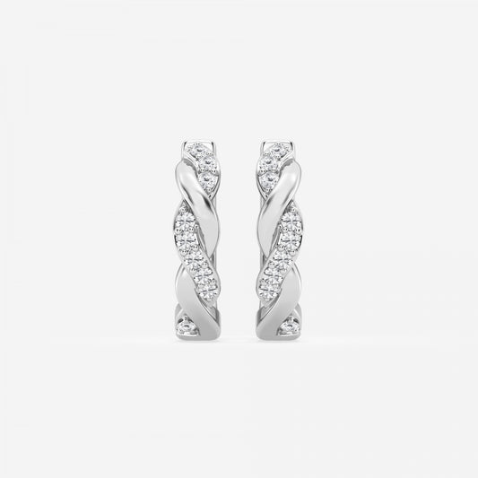 Round Moissanite Petite Hoop Earrings
