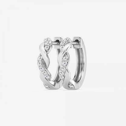 Round Moissanite Petite Hoop Earrings