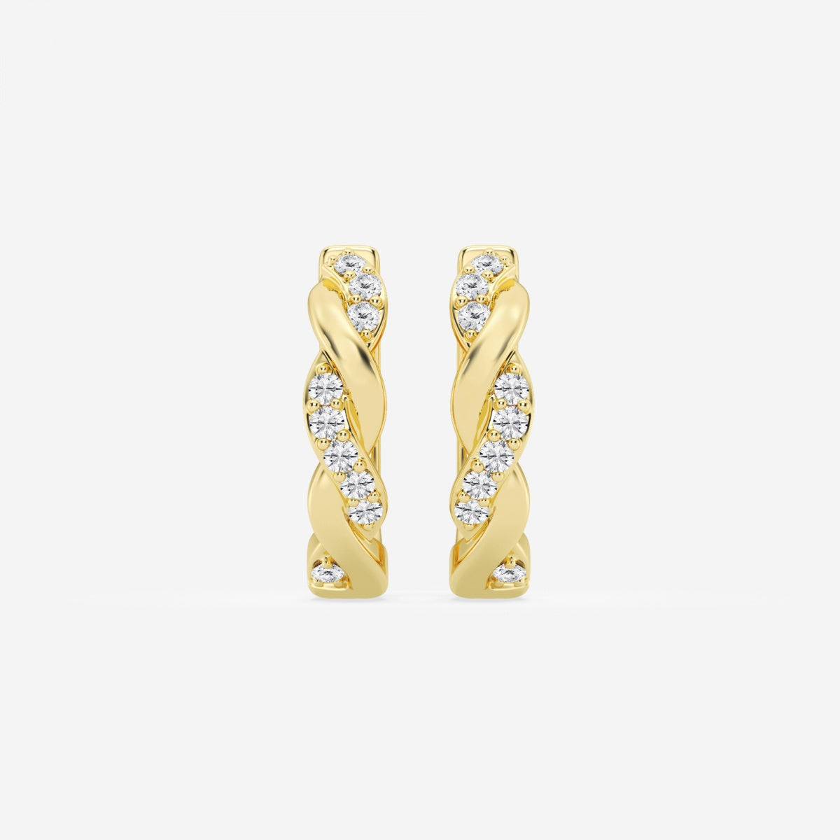Round Moissanite Petite Hoop Earrings – view 4