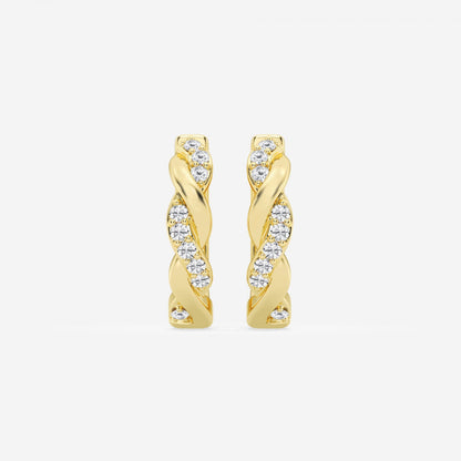 Round Moissanite Petite Hoop Earrings