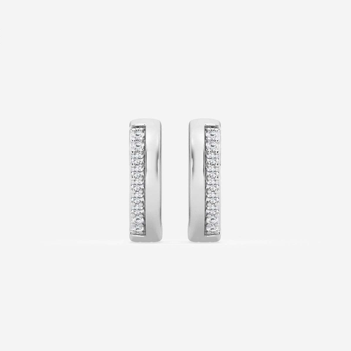 Round Moissanite Petite Hoop Earrings