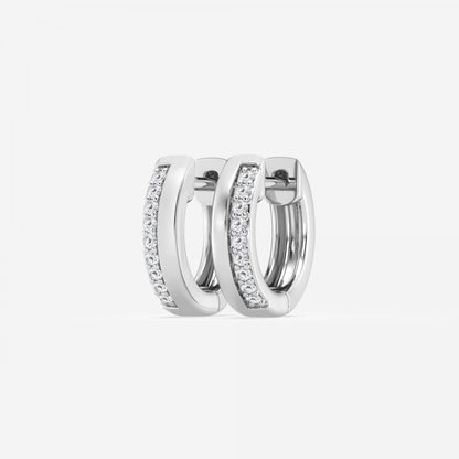 Round Moissanite Petite Hoop Earrings