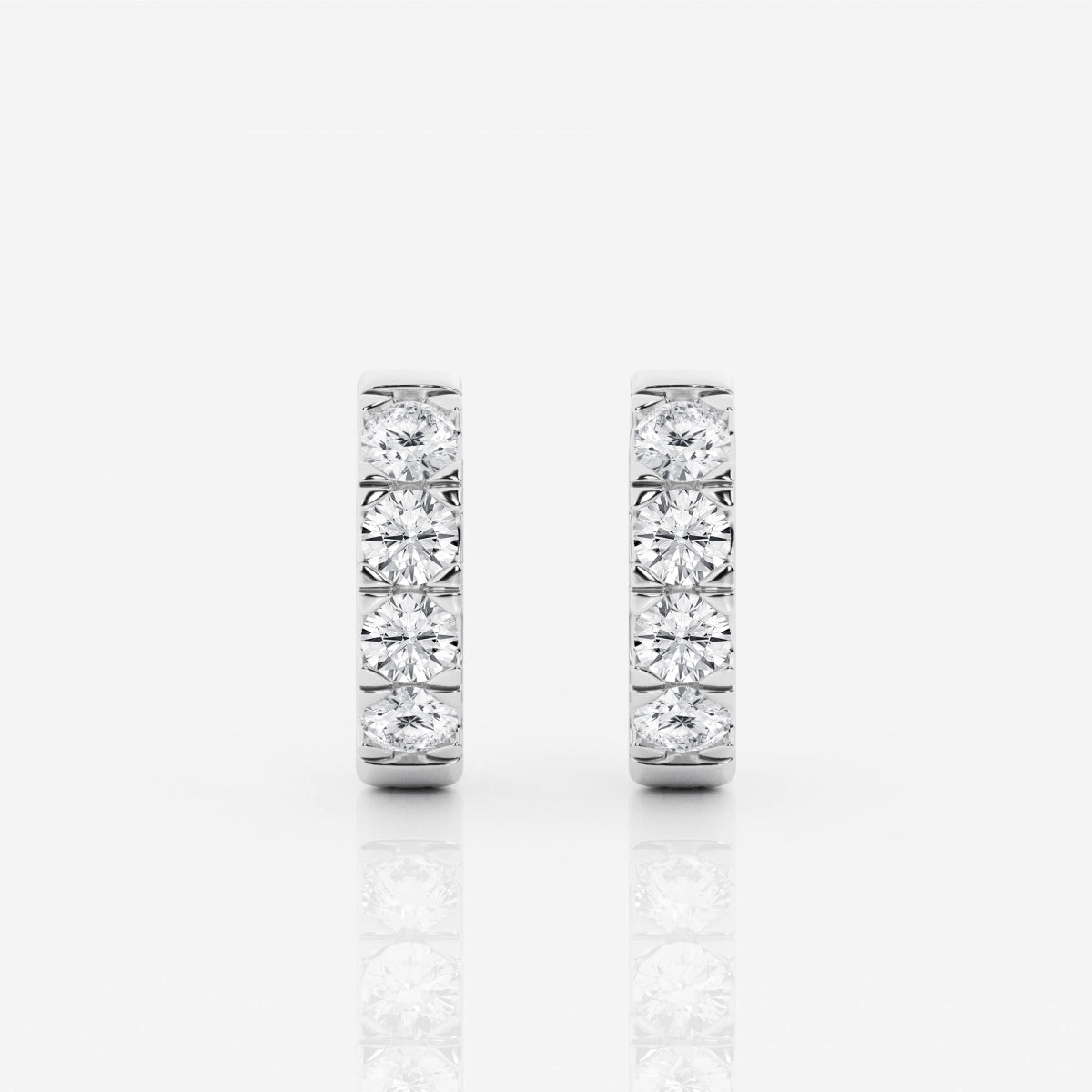 Round Moissanite Hoop Earrings