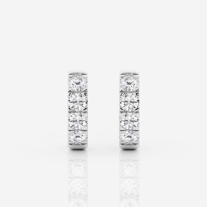 Round Moissanite Hoop Earrings