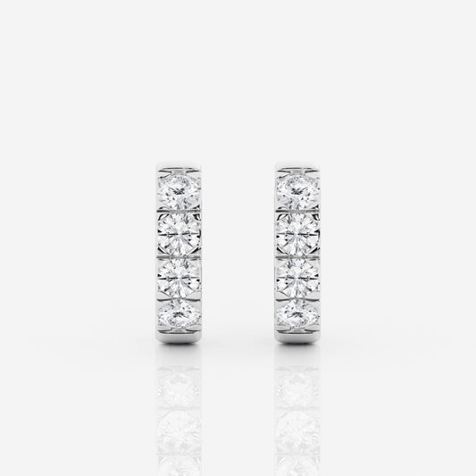 Round Moissanite Hoop Earrings