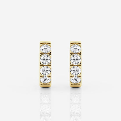 Round Moissanite Hoop Earrings
