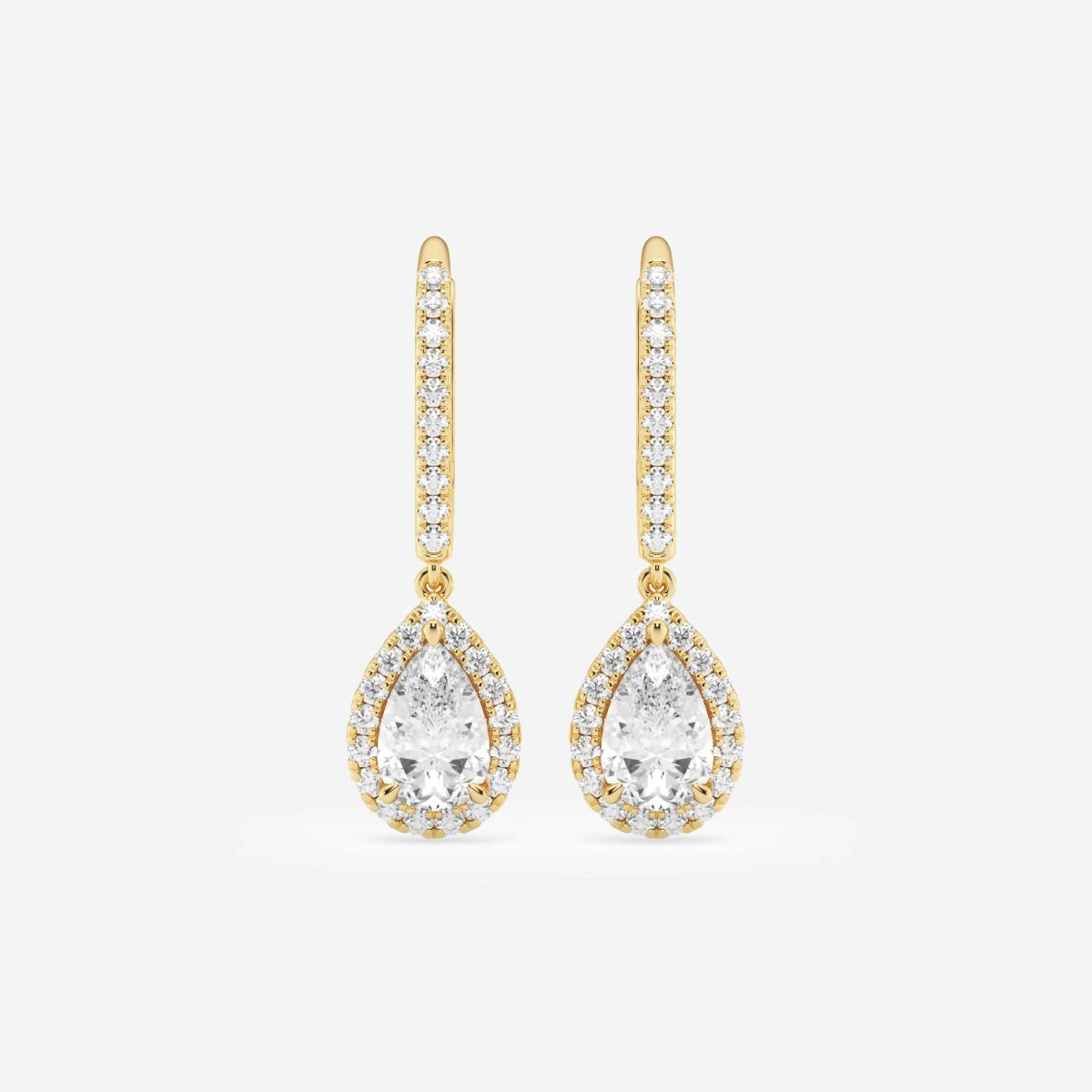 (1.5 CT Total Weight) Moissanite Diamond Drop Bar Earrings