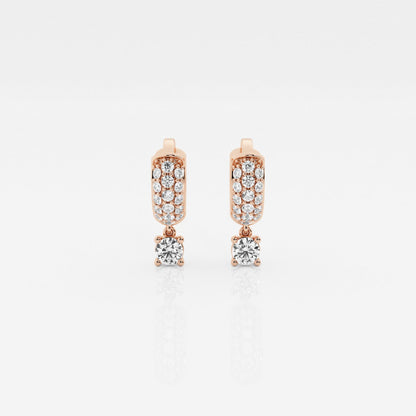 Round Moissanite Third Piercing Huggie Hoop Earrings