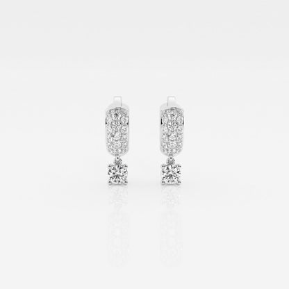 Round Moissanite Third Piercing Huggie Hoop Earrings