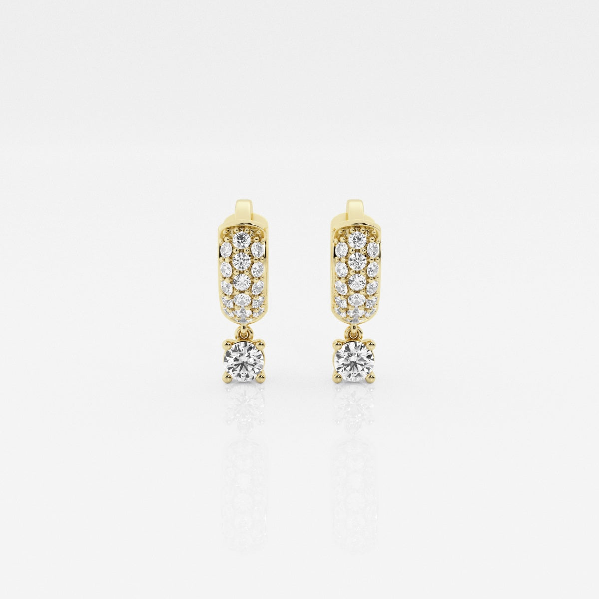 Round Moissanite Third Piercing Huggie Hoop Earrings – view 5