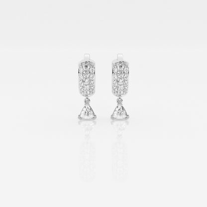 Round Moissanite Third Piercing Huggie Hoop Earrings