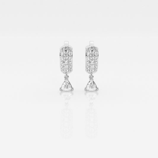 Round Moissanite Third Piercing Huggie Hoop Earrings