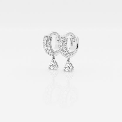 Round Moissanite Third Piercing Huggie Hoop Earrings