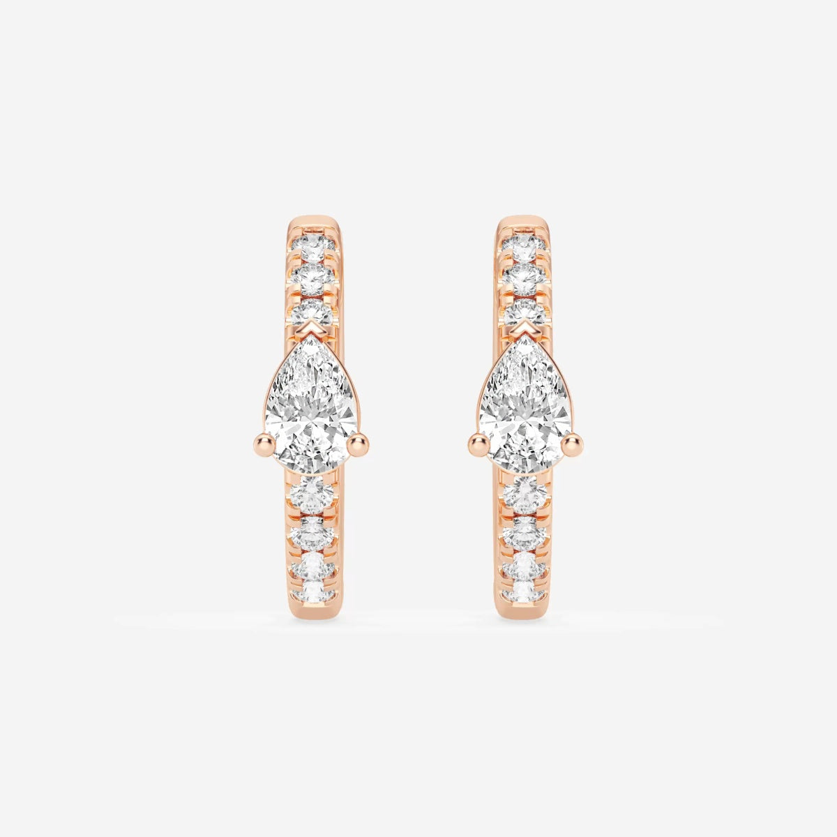 Pear Petite Huggie Hoop Earrings – view 6