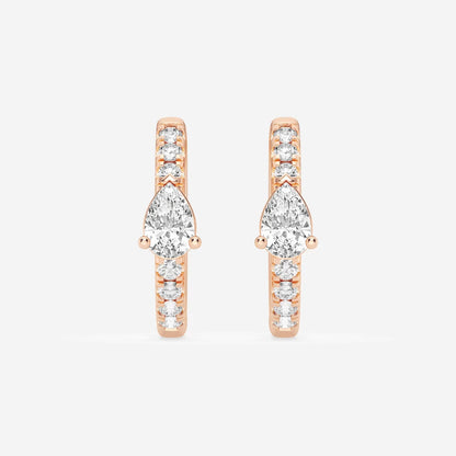 Pear  Petite Huggie Hoop Earrings