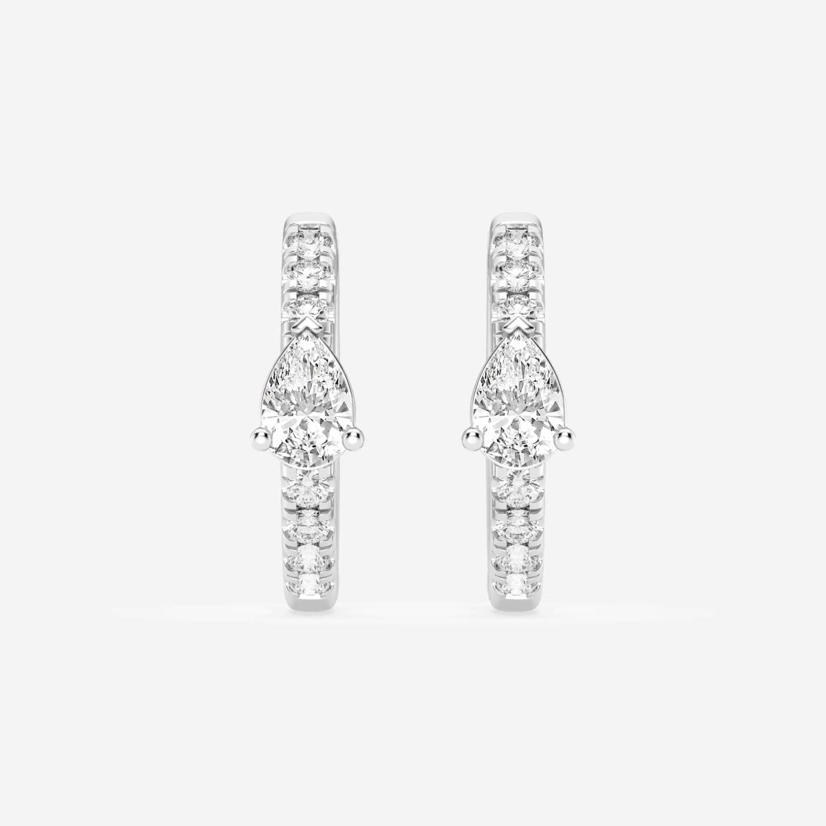 Pear Petite Huggie Hoop Earrings – view 7