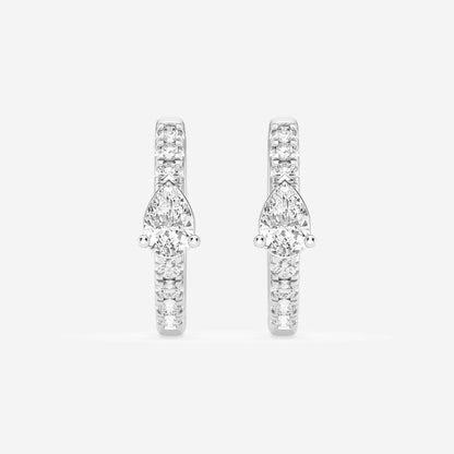 Pear  Petite Huggie Hoop Earrings