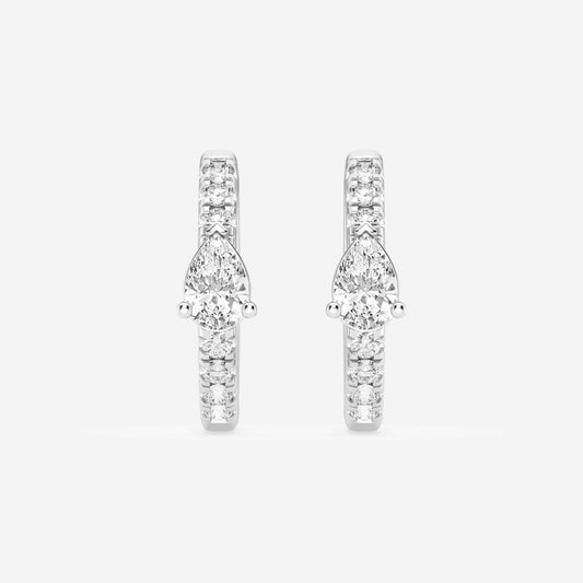 Pear  Petite Huggie Hoop Earrings
