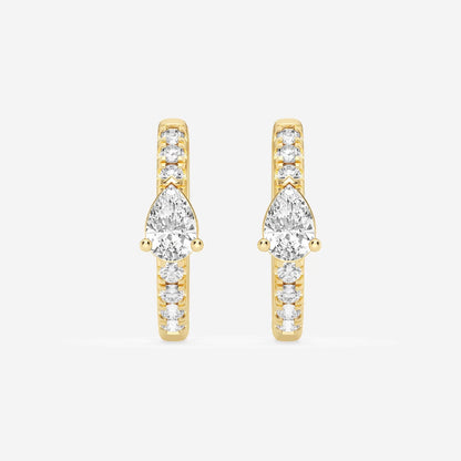 Pear  Petite Huggie Hoop Earrings