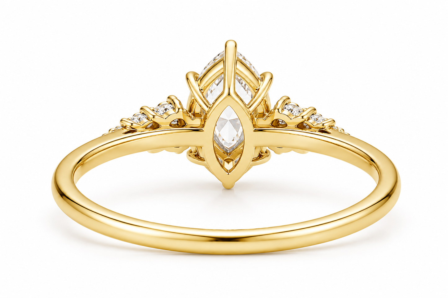 4 Carat Marquise Diamond Floral Engagement Ring