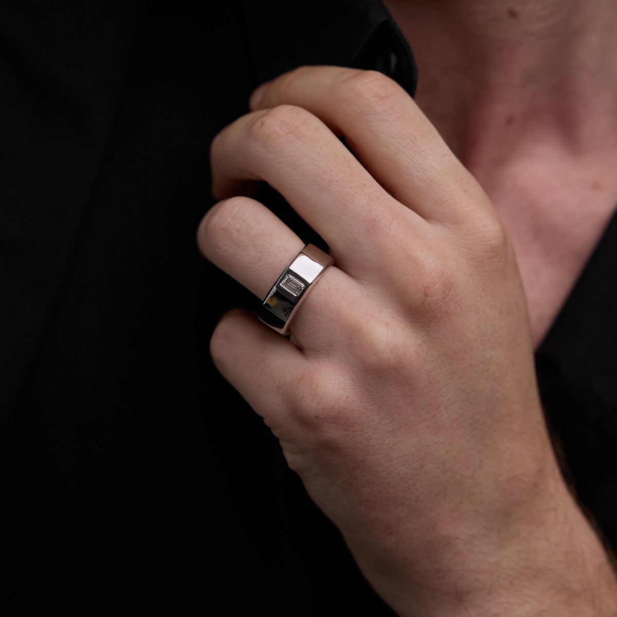 Men's Solitaire Engagement Ring – view 8