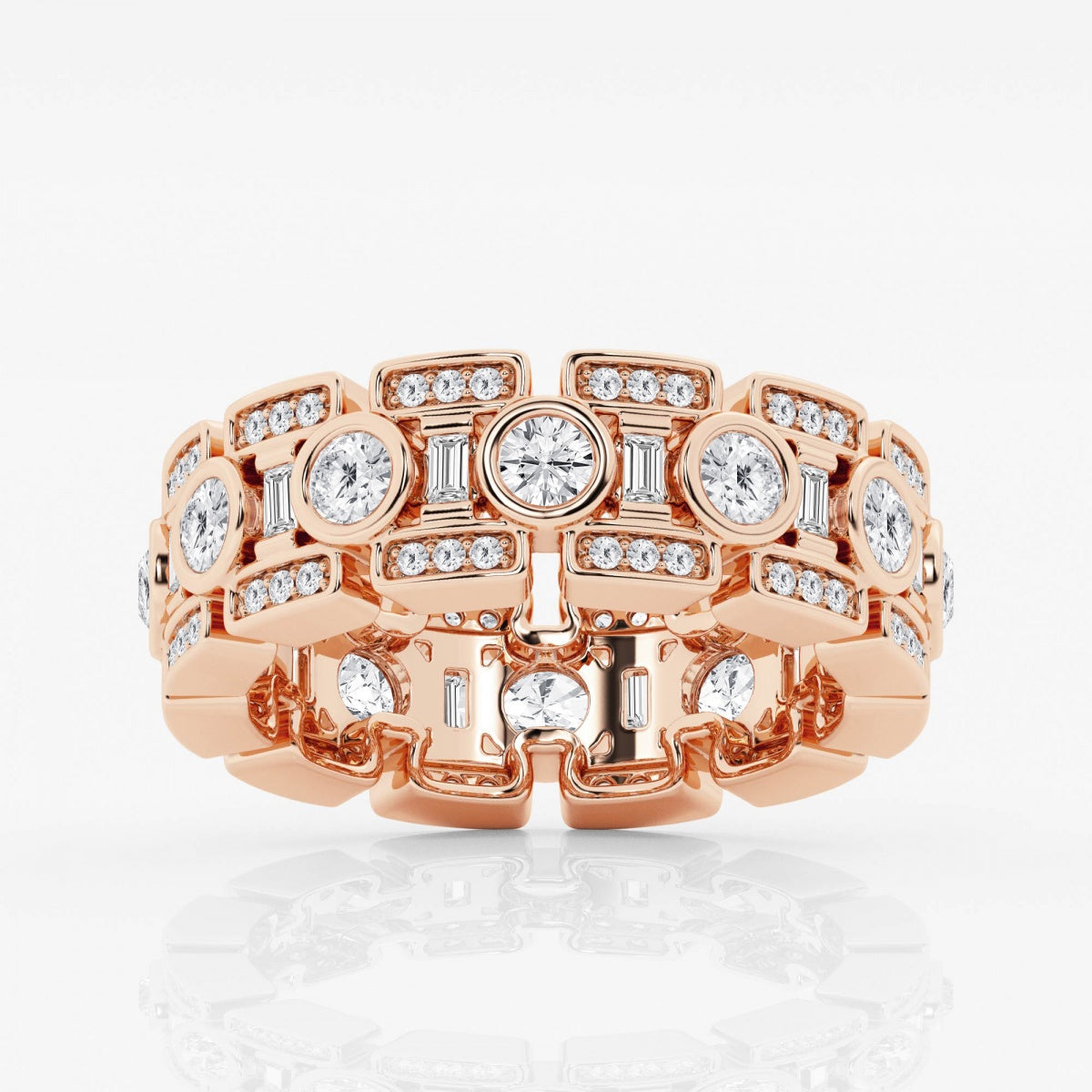 Round and Baguette Eternity Band – view 11