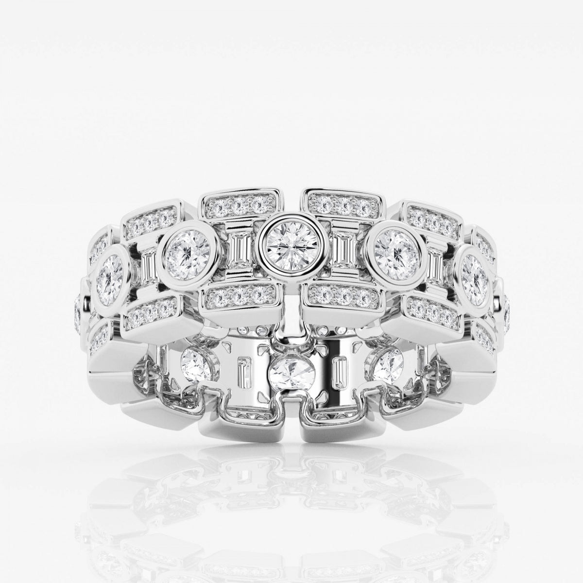 Round and Baguette Eternity Band – view 9