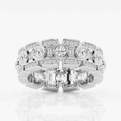 Round and Baguette  Eternity Band
