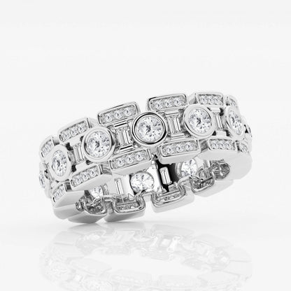 Round and Baguette  Eternity Band