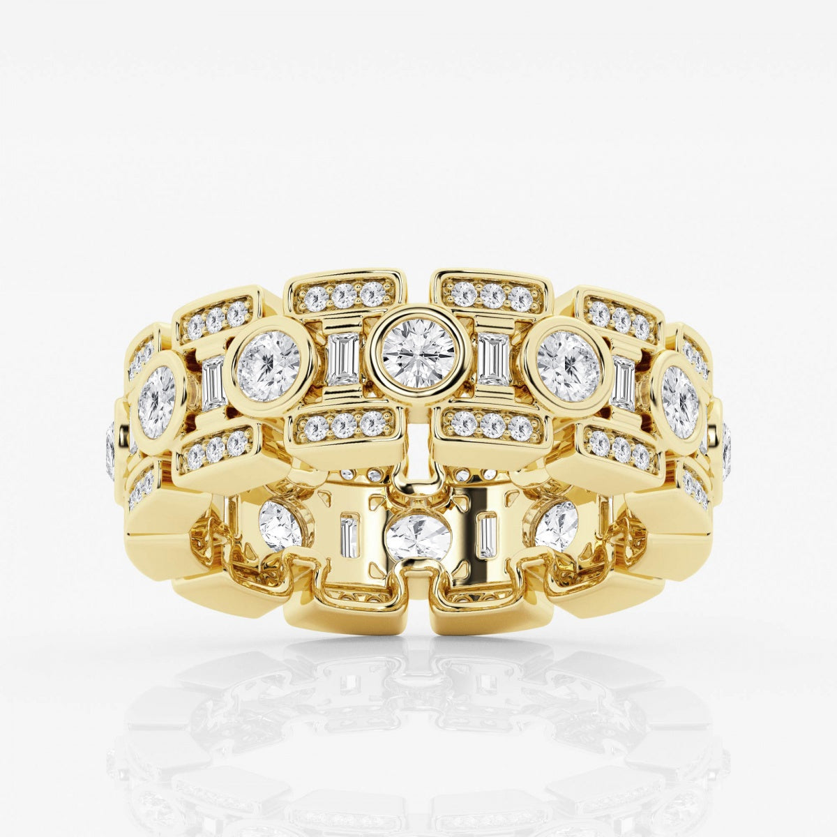Round and Baguette Eternity Band – view 10