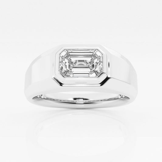 Moissanite Polished Solitaire Ring