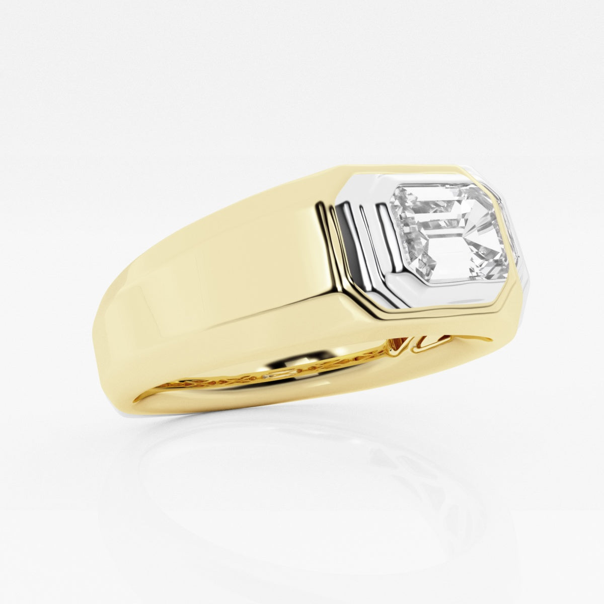 Moissanite Polished Solitaire Ring